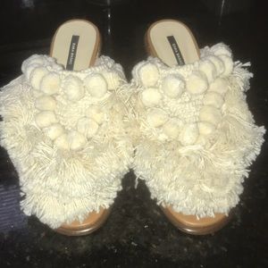 Zara Thick heel tassel shoe